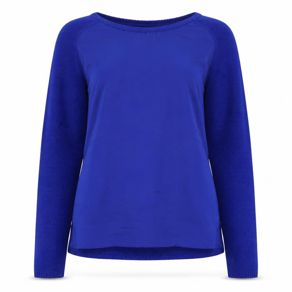 H*M Womens Blue Round Neck  Polyester Pullover Jumper Size S