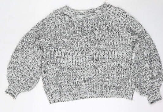New Look Womens Multicoloured Mock Neck  Acrylic Pullover Jumper Size M