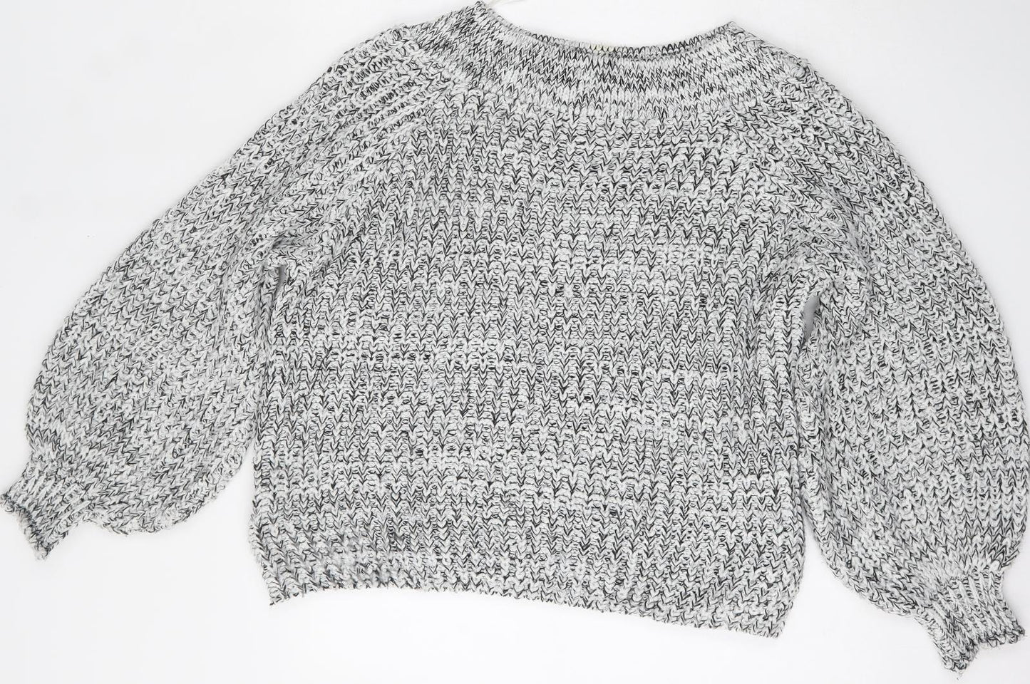 New Look Womens Multicoloured Mock Neck  Acrylic Pullover Jumper Size M