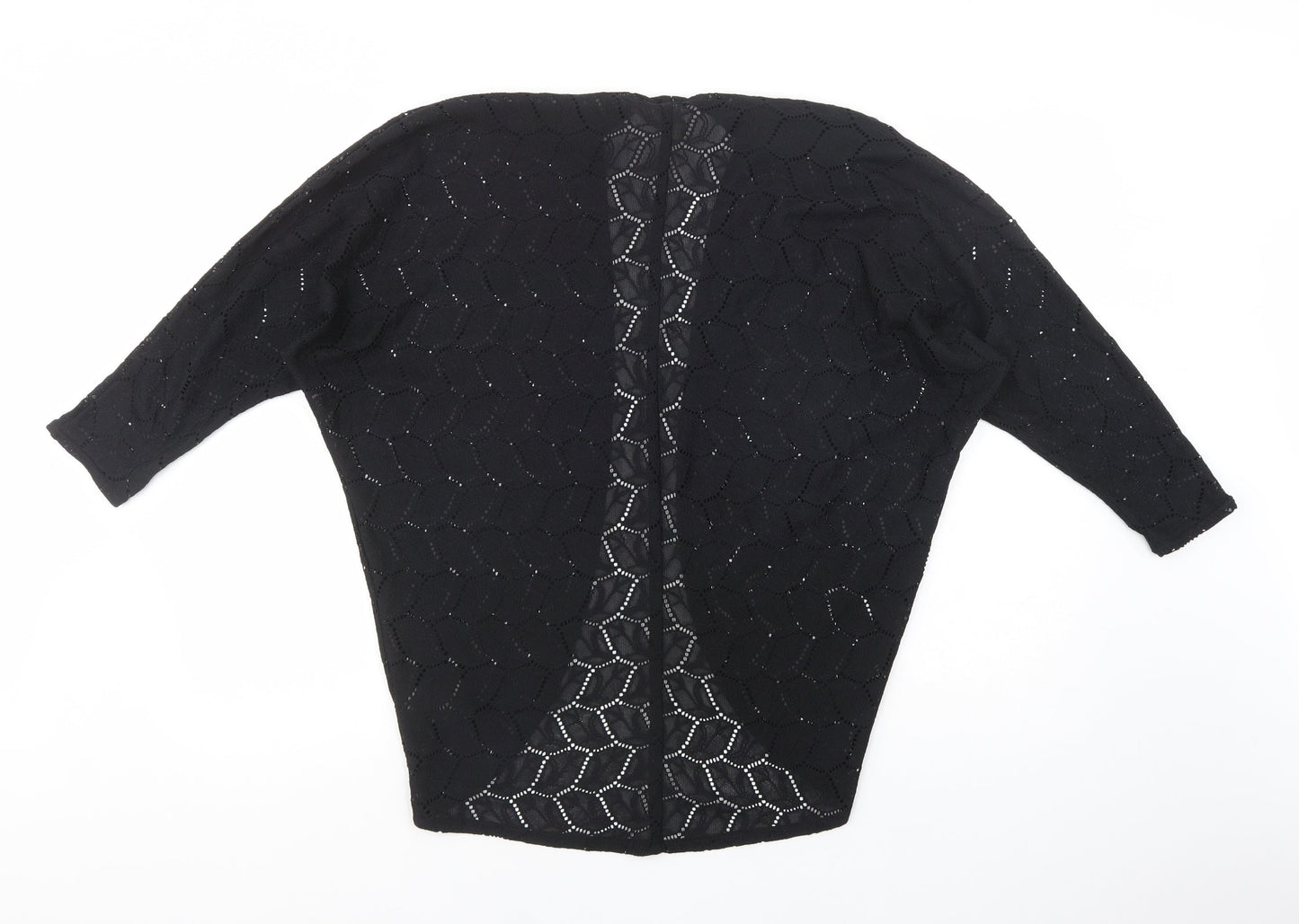H&M Womens Black V-Neck  Polyester Cardigan Jumper Size XS