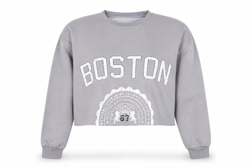 New Look Girls Grey  Polyester Pullover Sweatshirt Size 14-15 Years  Pullover - Boston