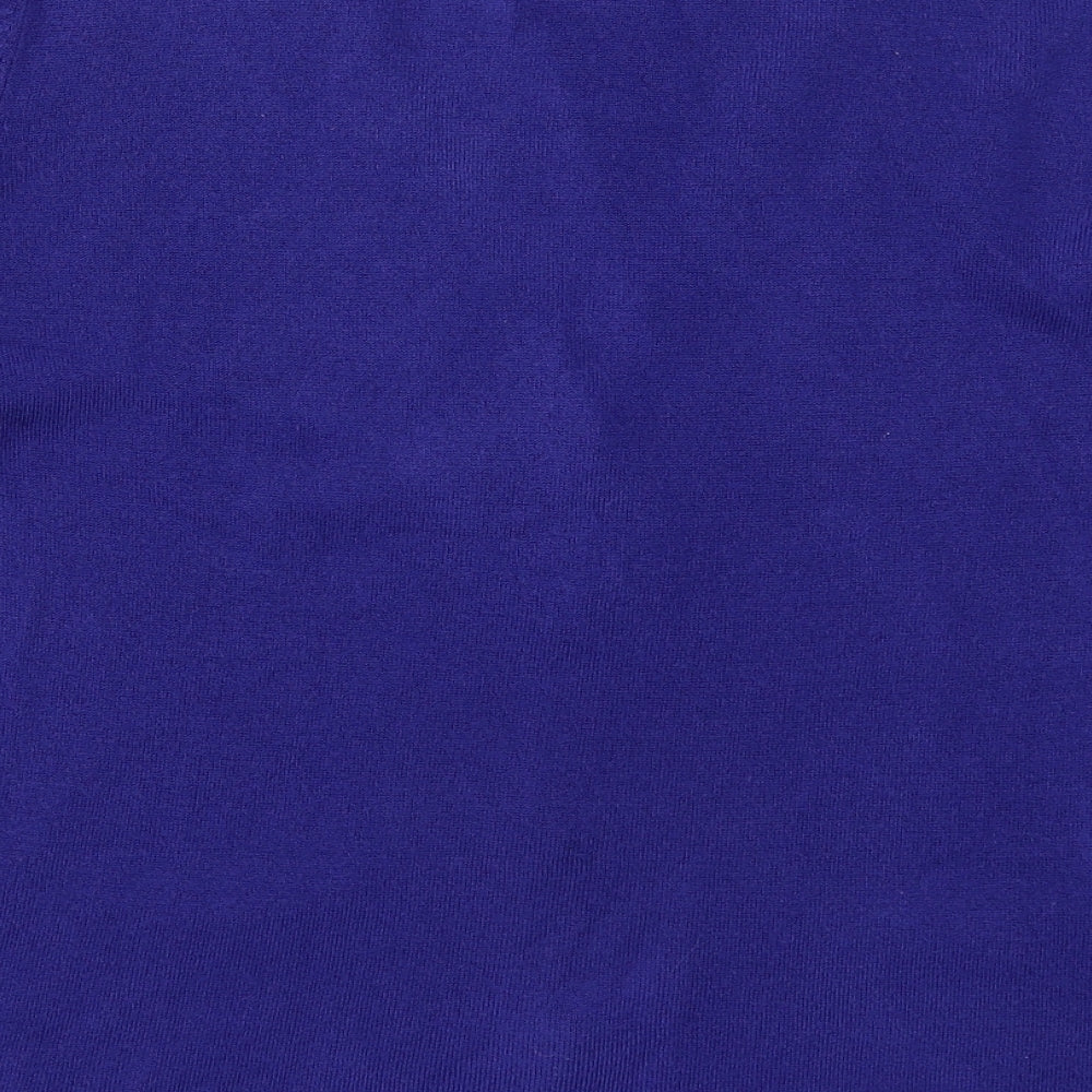 Bonmarché Womens Blue V-Neck  Acrylic Cardigan Jumper Size 16