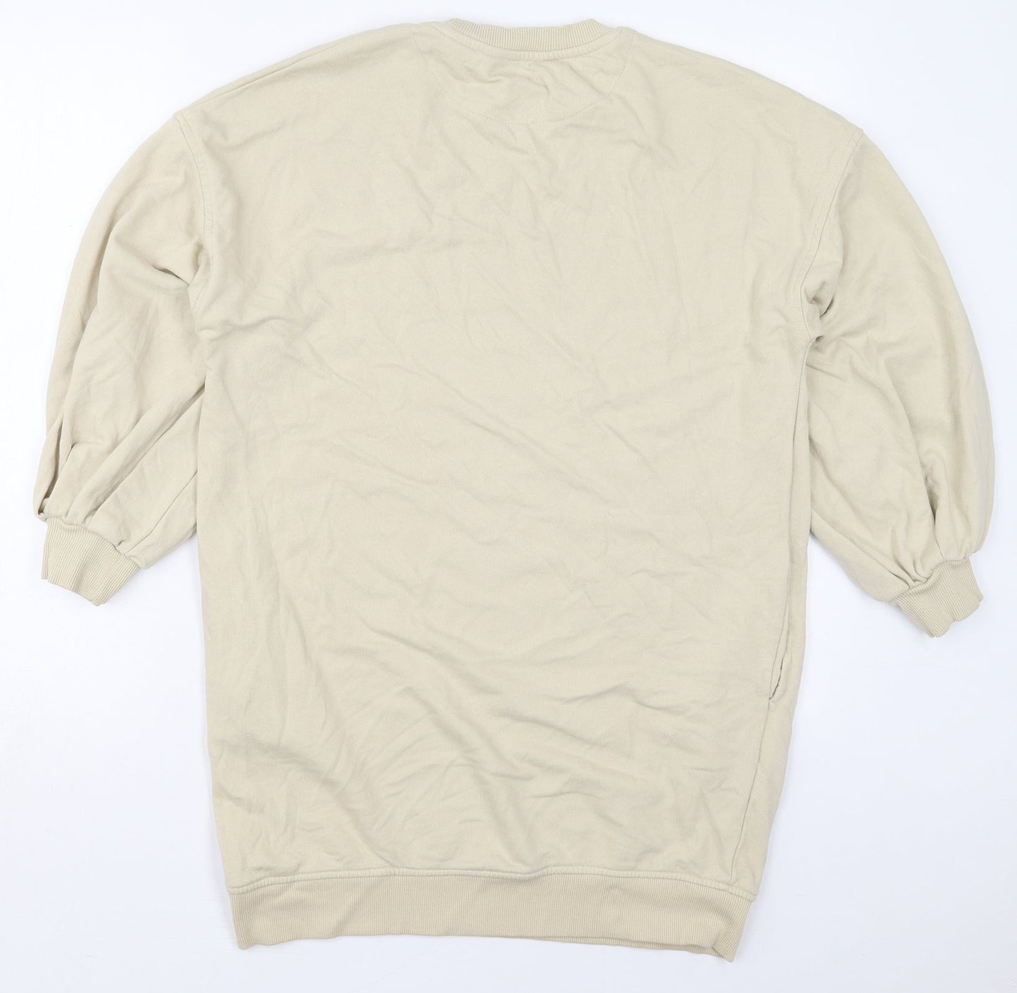 F&F Womens Beige  Cotton Pullover Sweatshirt Size 8  Pullover