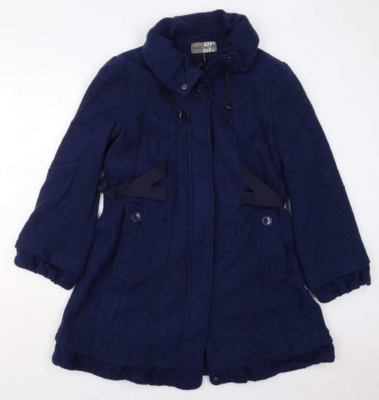Easy Comfort Womens Blue   Pea Coat Coat Size 12  Zip