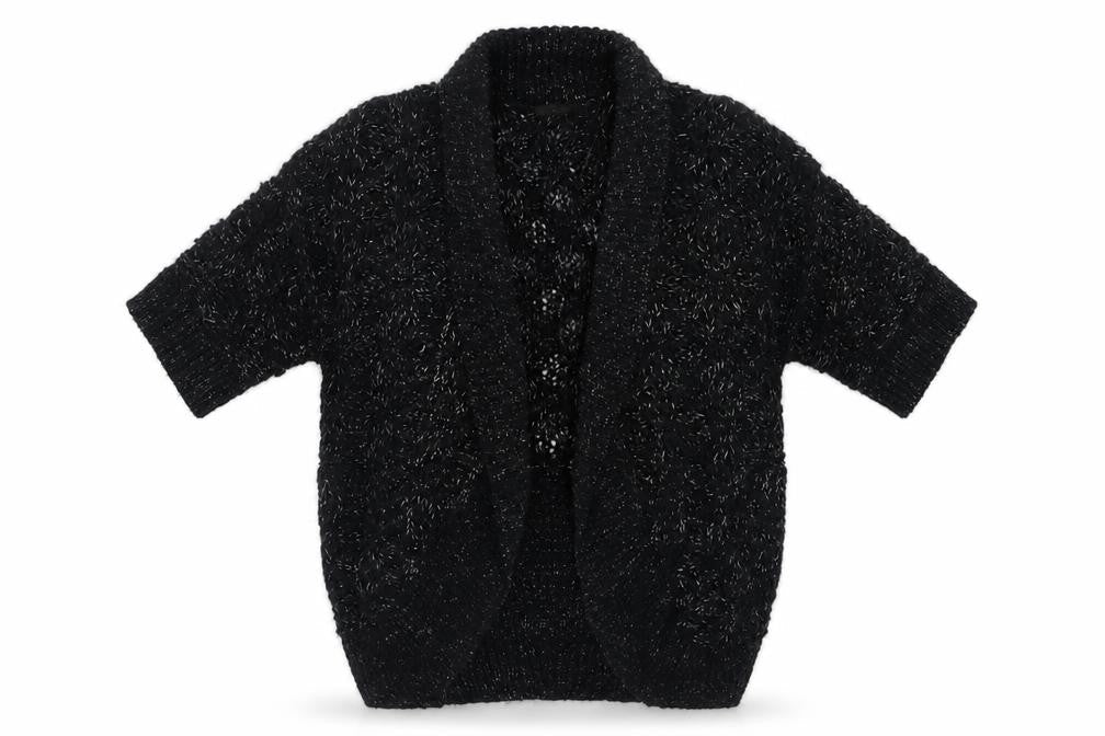 George Womens Black V-Neck  Acrylic Cardigan Jumper Size 8