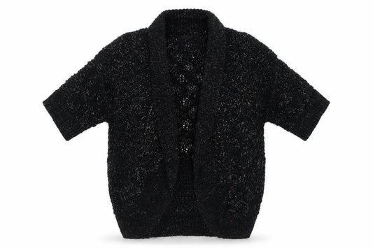 George Womens Black V-Neck  Acrylic Cardigan Jumper Size 8