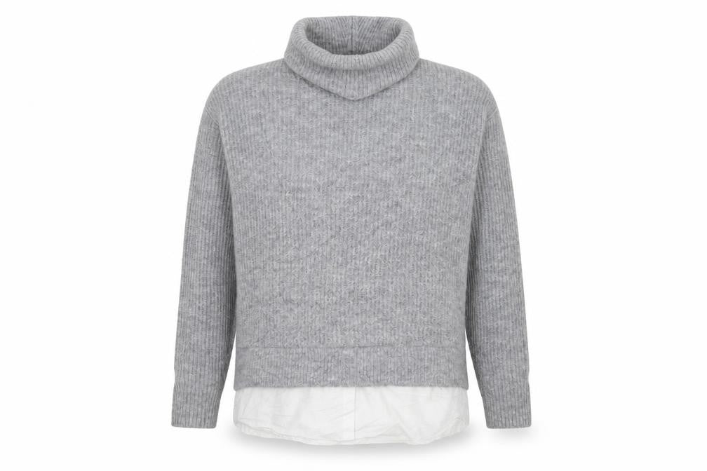 New Look Womens Grey Roll Neck  Acrylic Pullover Jumper Size S