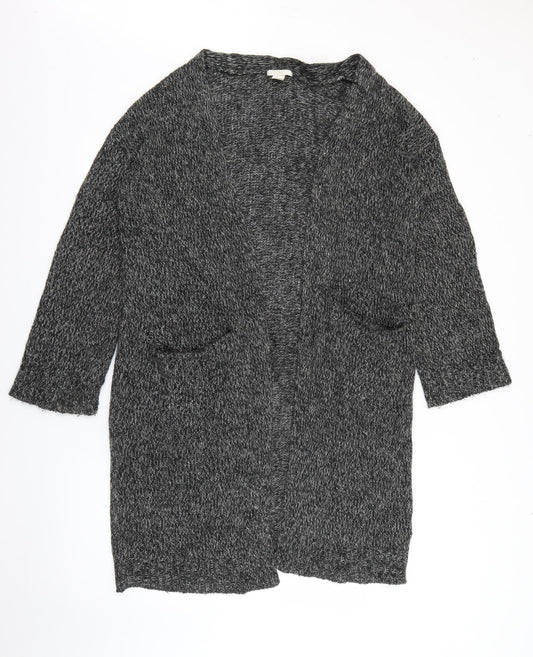 H&M Womens Grey V-Neck  Acrylic Cardigan Jumper Size S