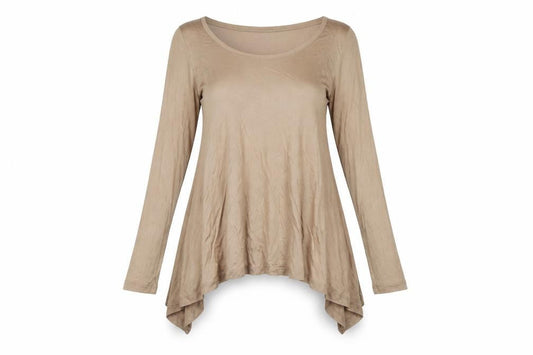 Next Womens Brown Scoop Neck  Viscose Pullover Jumper Size 10