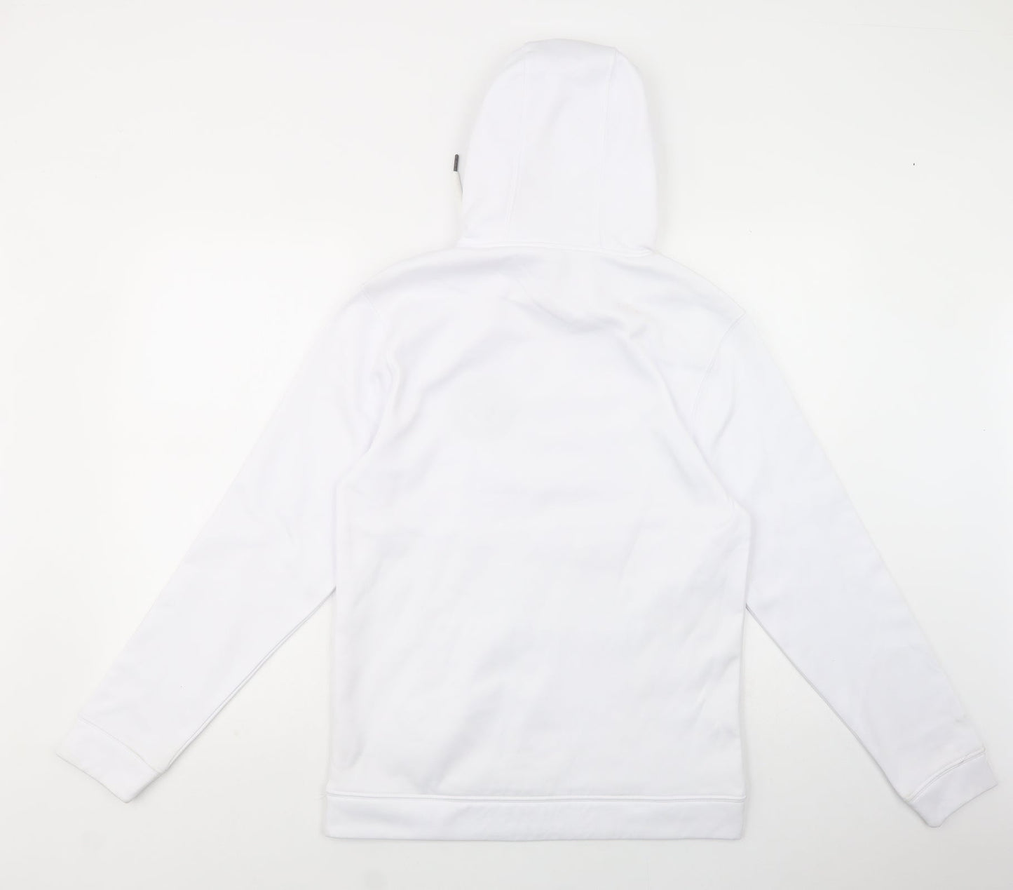 Just Hoods Womens White  Polyester Pullover Hoodie Size S  Pullover