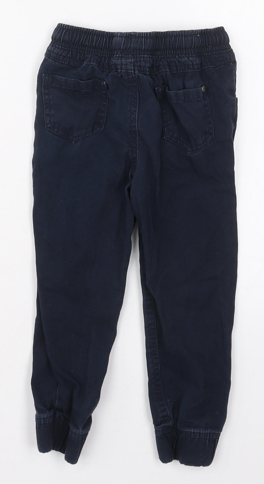 Pep&Co Boys Blue  Cotton Cargo Trousers Size 3-4 Years  Regular Drawstring