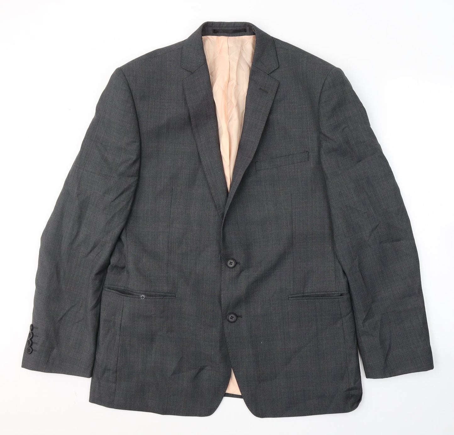French Connection Mens Grey  Wool Jacket Suit Jacket Size S