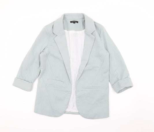 Haoduoyi Womens Blue  Polyester Jacket Blazer Size XL