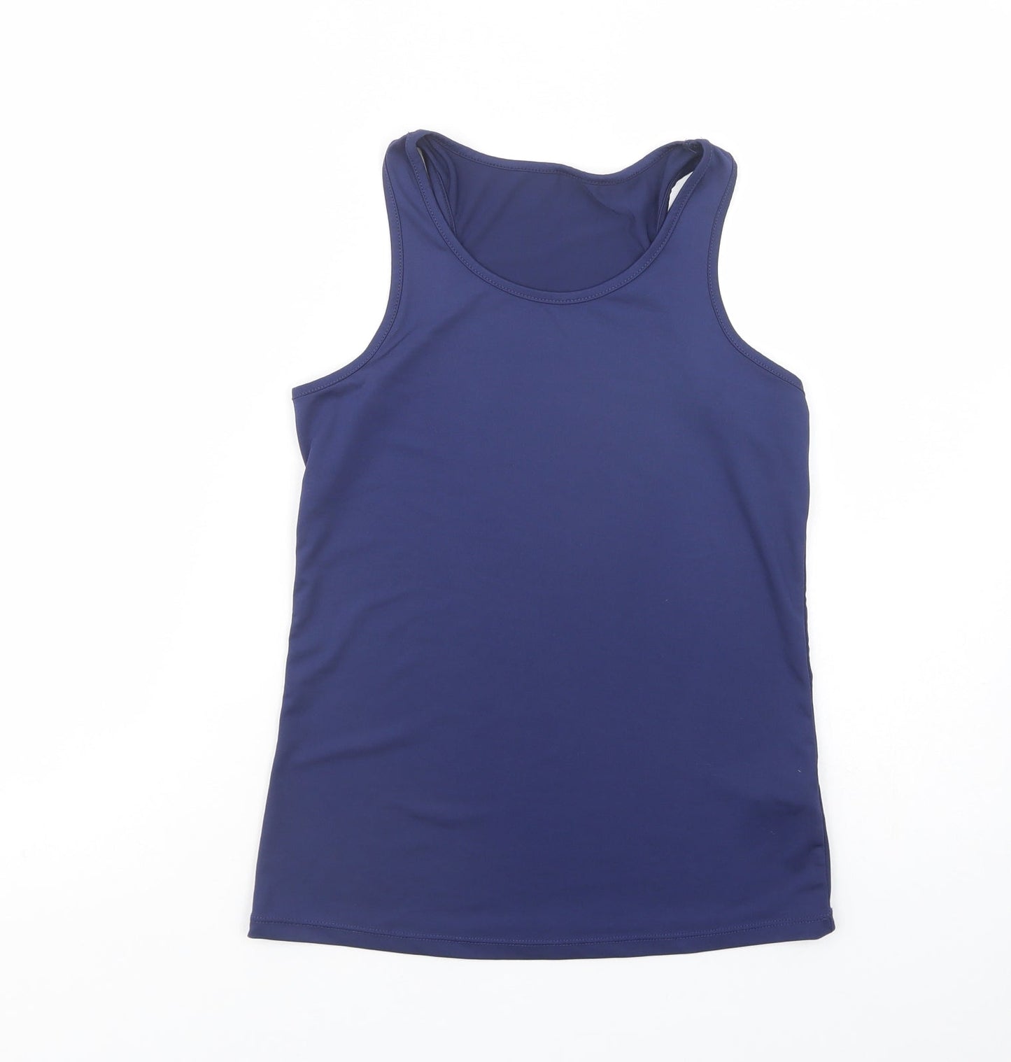 Dunnes Stores Womens Blue  Polyester Basic Tank Size S Scoop Neck