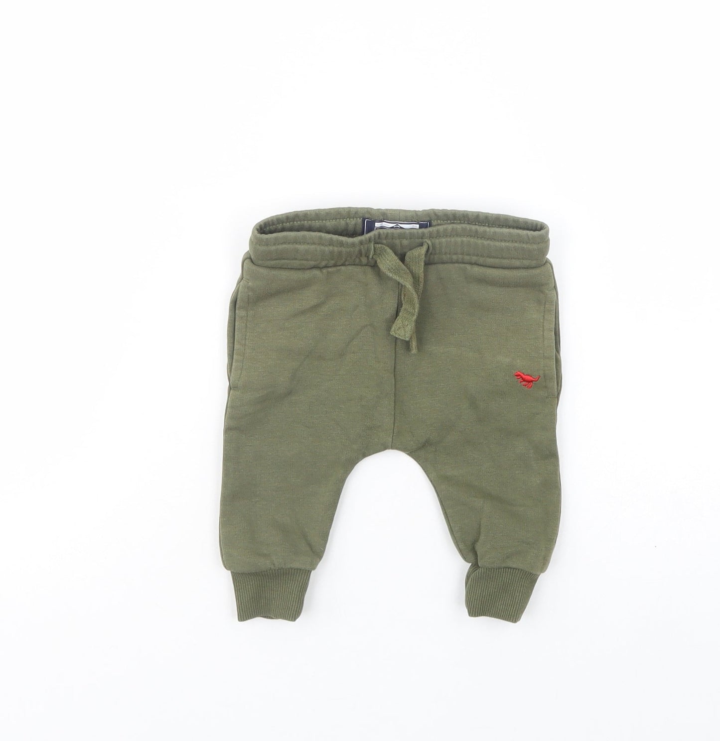 NEXT Baby Green  Cotton Pedal Pusher Trousers Size 3-6 Months  Drawstring