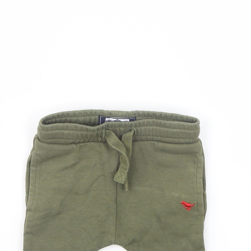 NEXT Baby Green  Cotton Pedal Pusher Trousers Size 3-6 Months  Drawstring