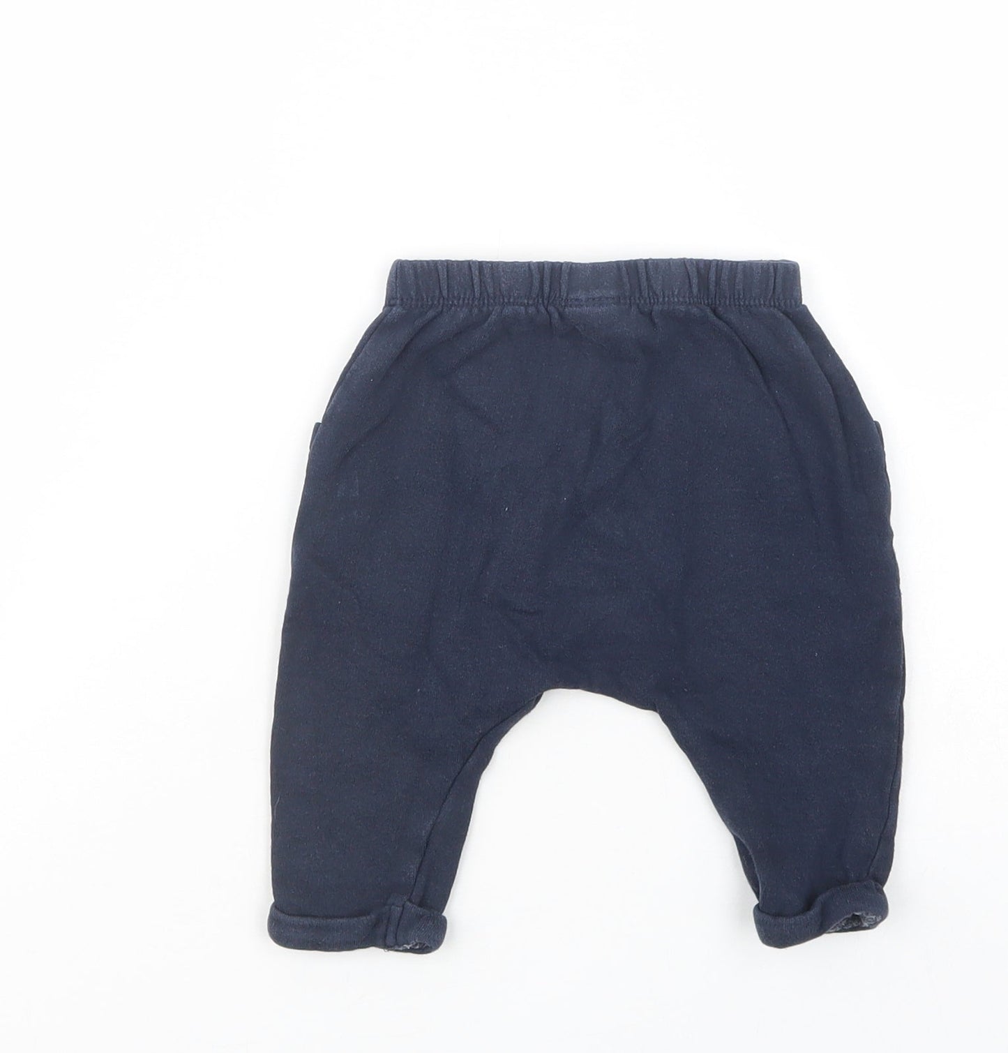 NEXT Baby Blue  Cotton Jogger Trousers Size 6-9 Months