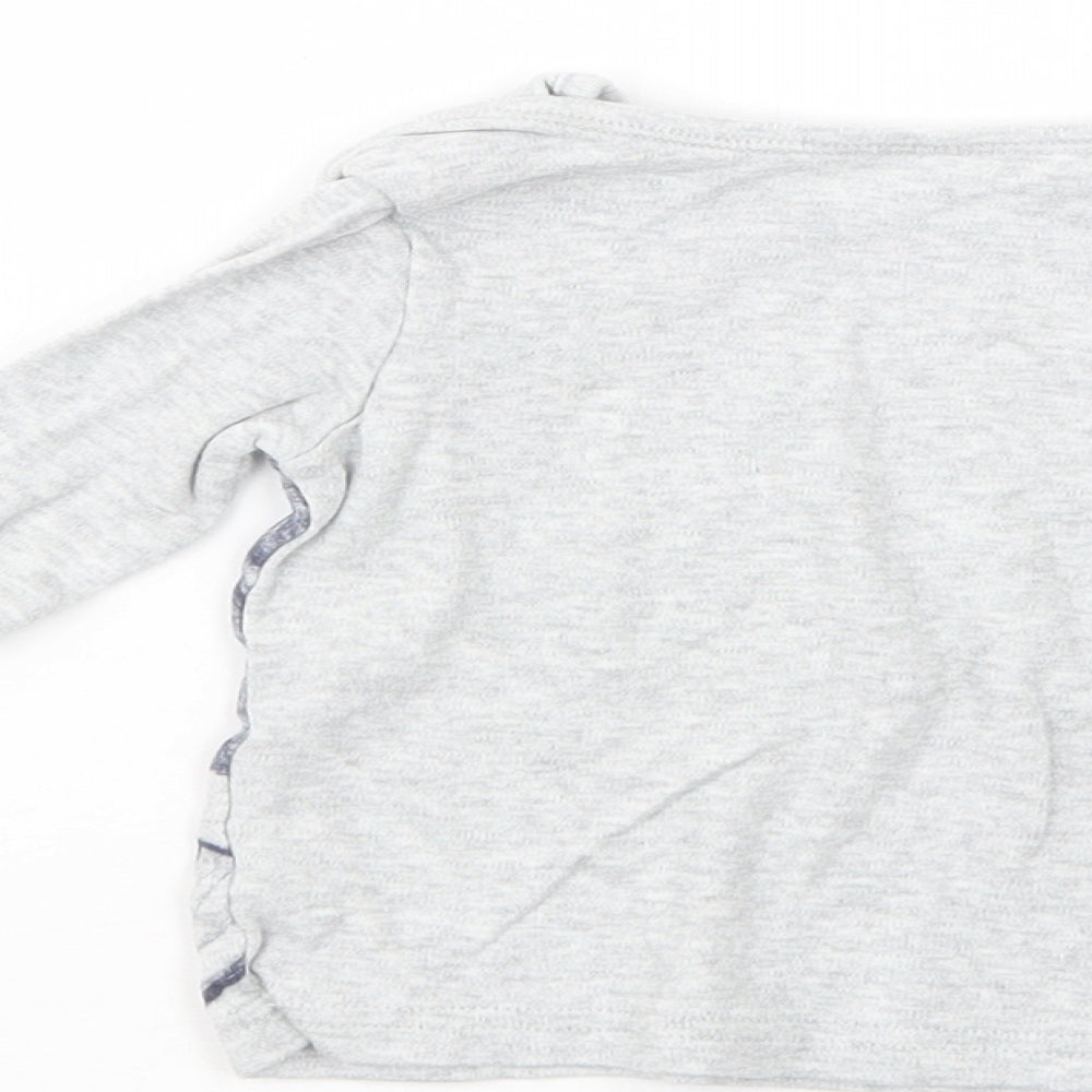 George Baby Grey  Cotton Pullover T-Shirt Size 6-9 Months Crew Neck Pullover - Mickey Mouse