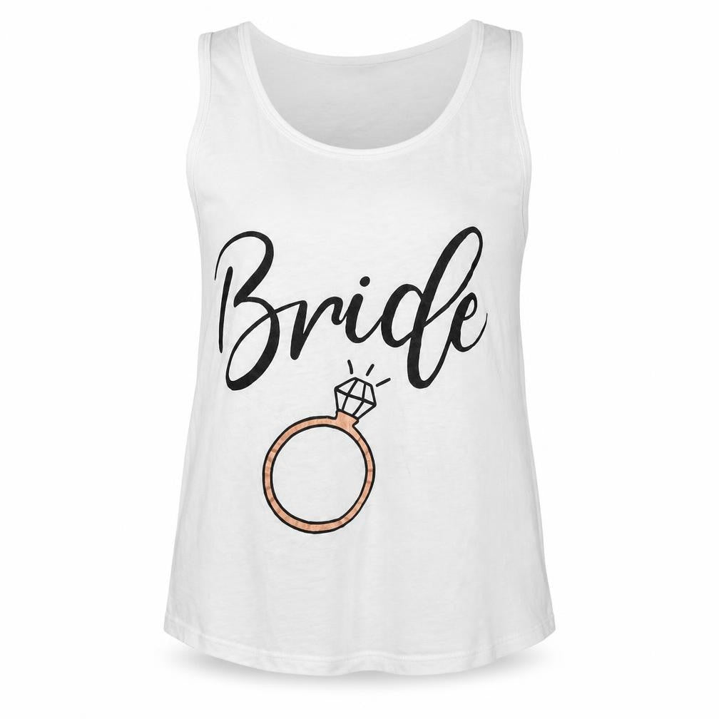 Studio Womens White  Cotton Basic Tank Size 12 Scoop Neck - Bride