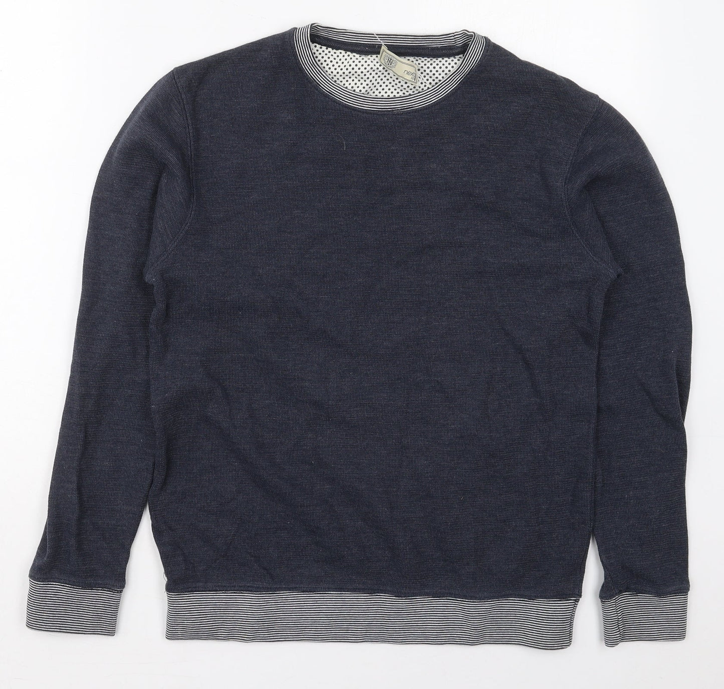 NEXT Mens Blue  Cotton Pullover Sweatshirt Size S