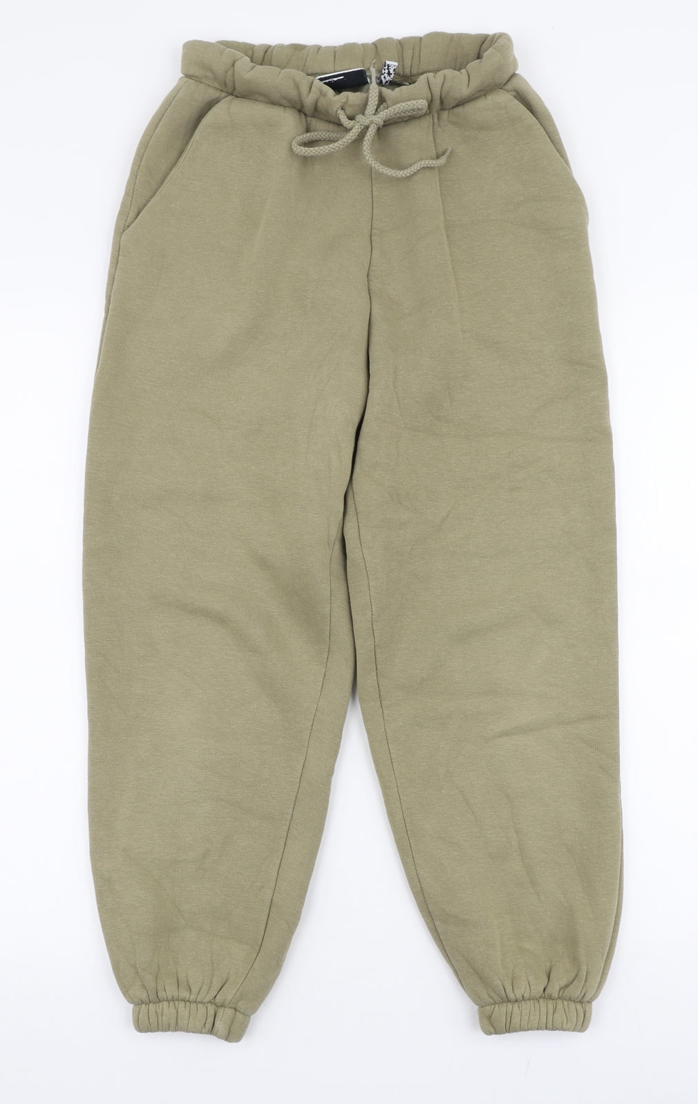 ASOS Womens Green  Cotton Jogger Trousers Size 6 L25 in Regular Drawstring