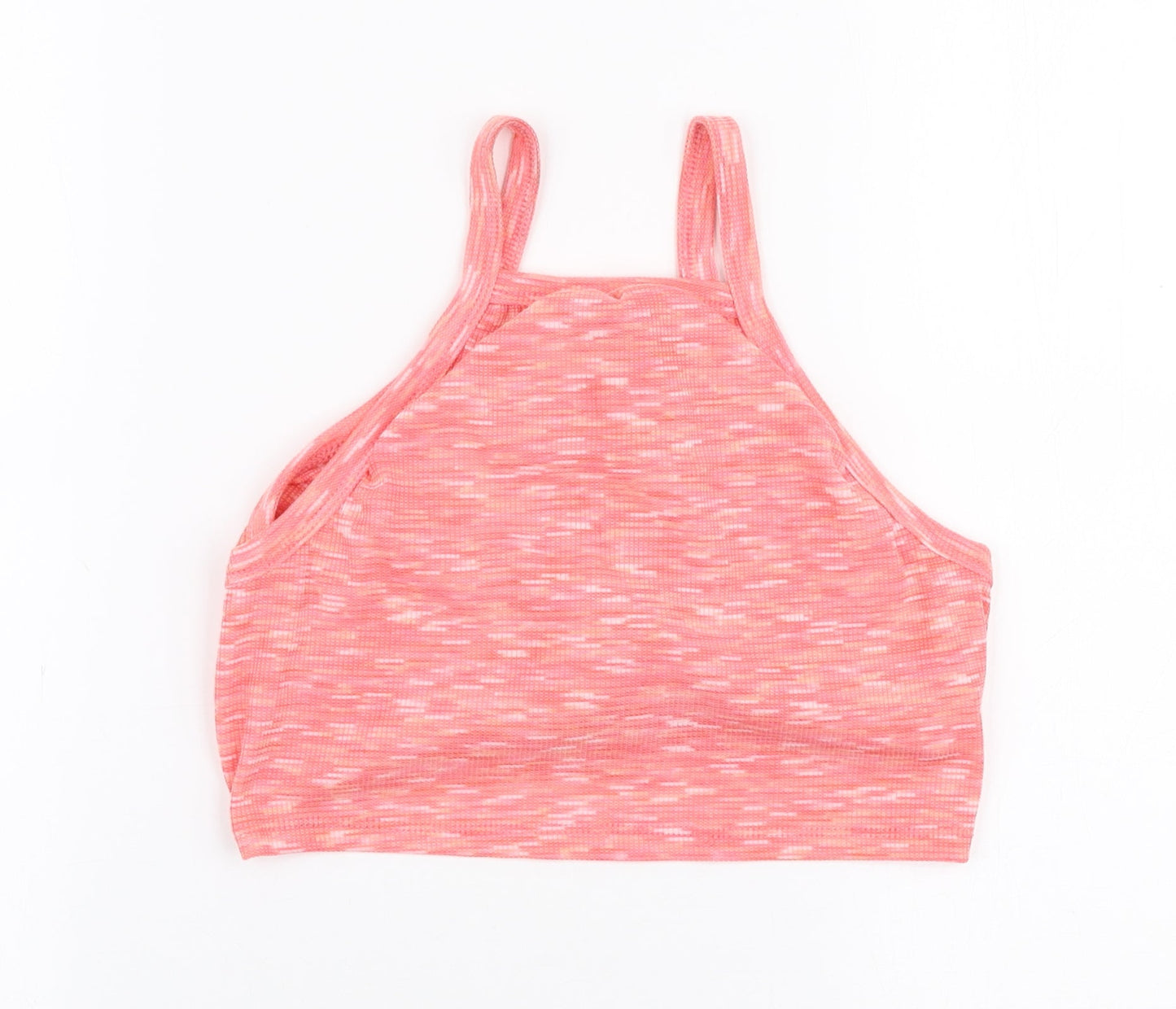 Missy Empire Womens Pink  Polyester Cropped Tank Size 10 High Neck