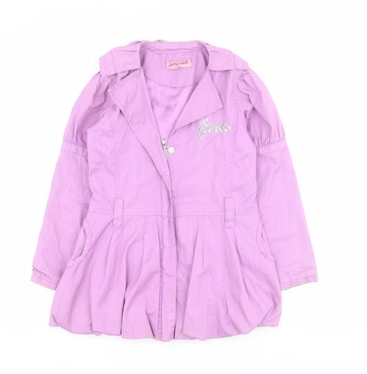 Setty Koop Girls Purple   Jacket  Size 10 Years  Zip