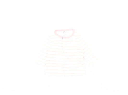 F&F Baby Pink Striped  Jacket  Size 0-3 Months   Snap - 0-1 month