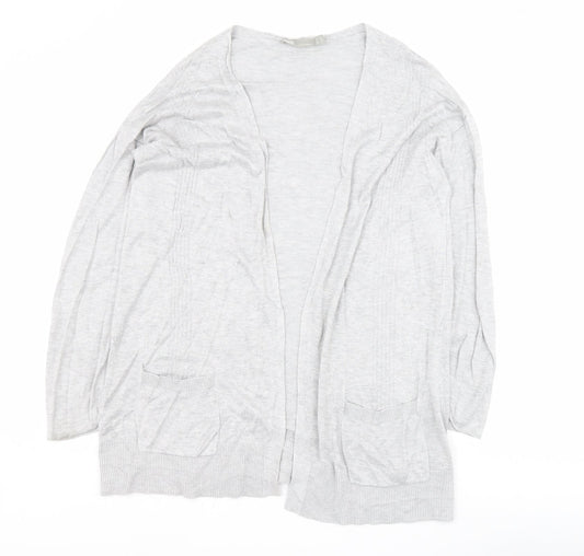 ASOS Womens Grey V-Neck  Viscose Cardigan Jumper Size 12