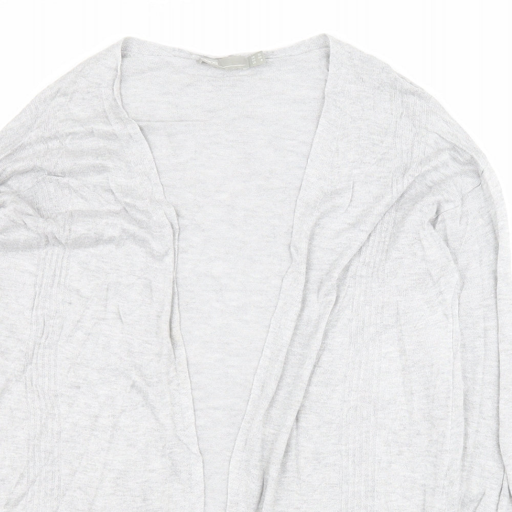 ASOS Womens Grey V-Neck  Viscose Cardigan Jumper Size 12