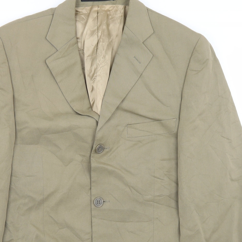 Marks and Spencer Mens Beige  Lyocell Jacket Blazer Size 38