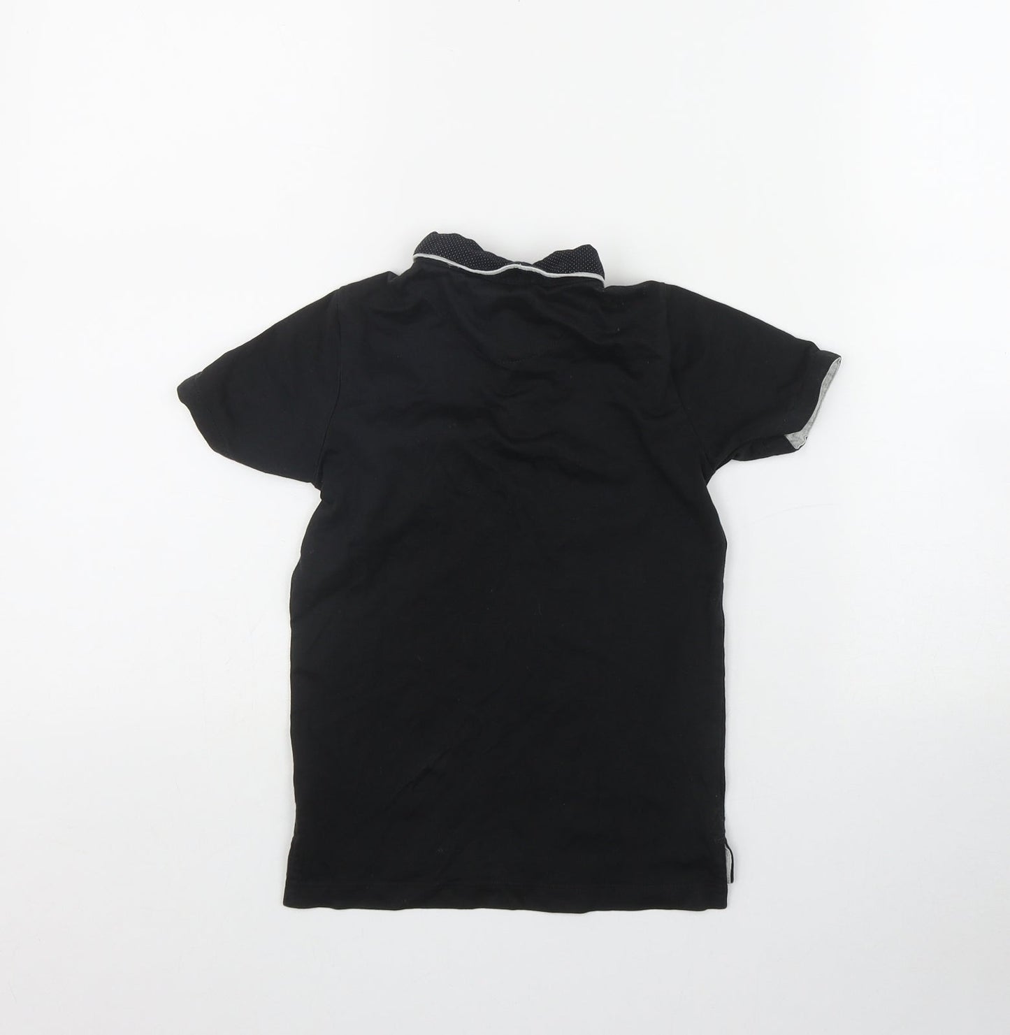 NEXT Boys Black  Cotton Basic Polo Size 4 Years Collared Button