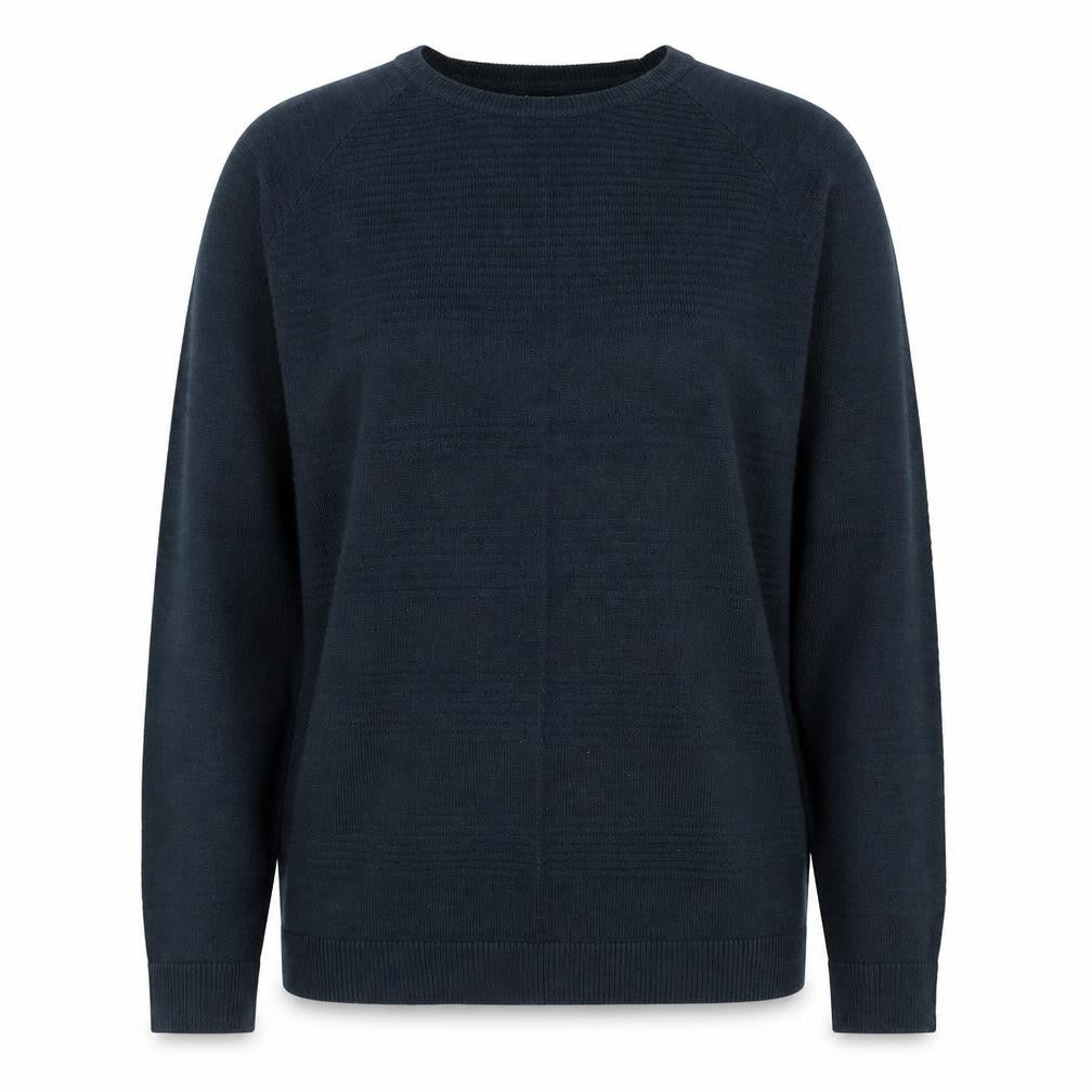 Mamalicious Womens Blue Round Neck  Acrylic Pullover Jumper Size L