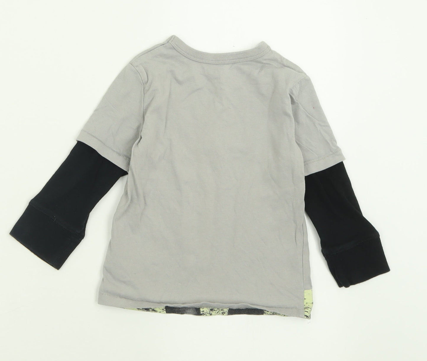 Gap Boys Grey  Cotton Basic Casual Size 2 Years Crew Neck Pullover