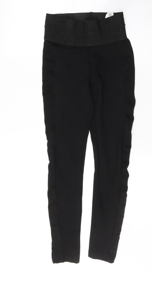 Zara Womens Black  Polyester Jegging Leggings Size XS L26 in