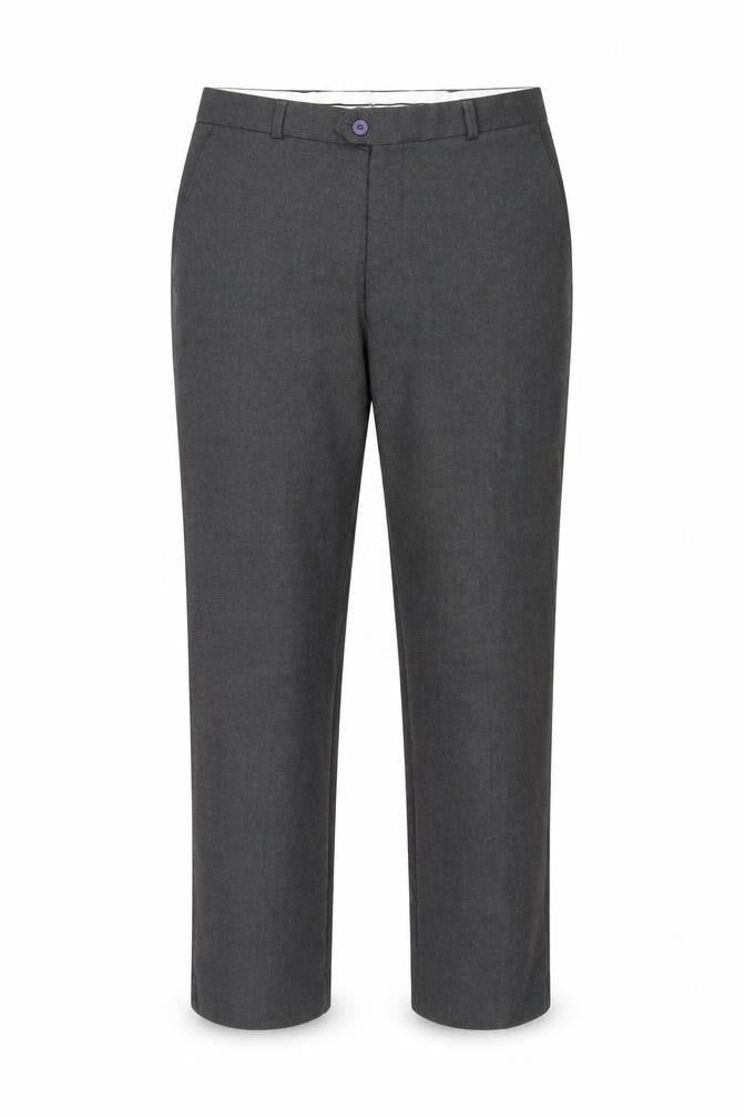 Preworn Mens Grey  Polyester Trousers  Size 34 in L28 in Regular Button