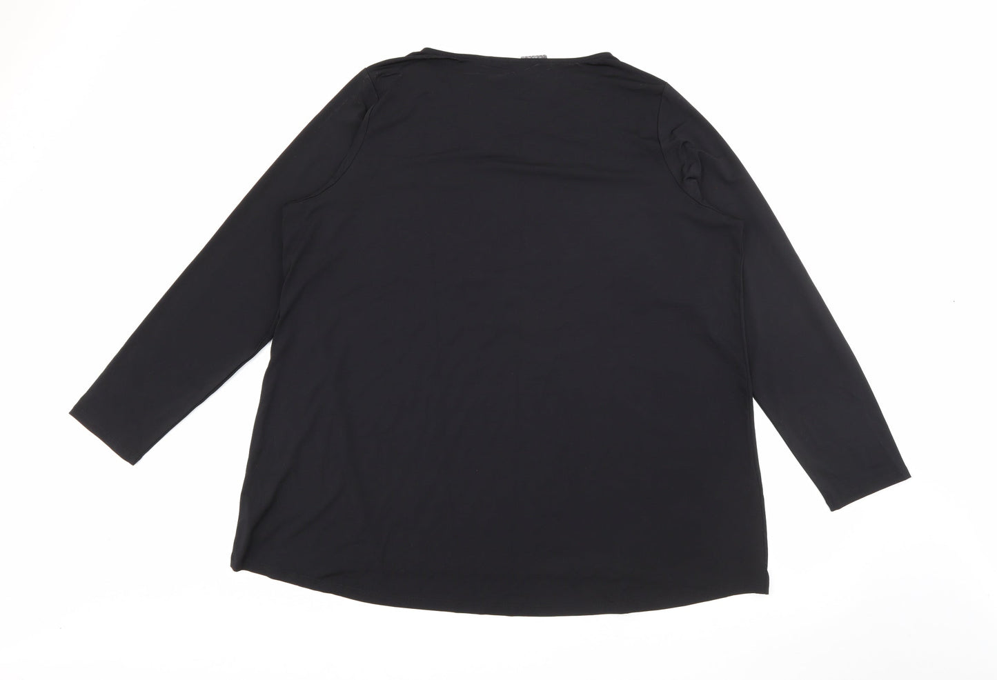 Bob Markie Womens Black Round Neck  Polyester Pullover Jumper Size XL