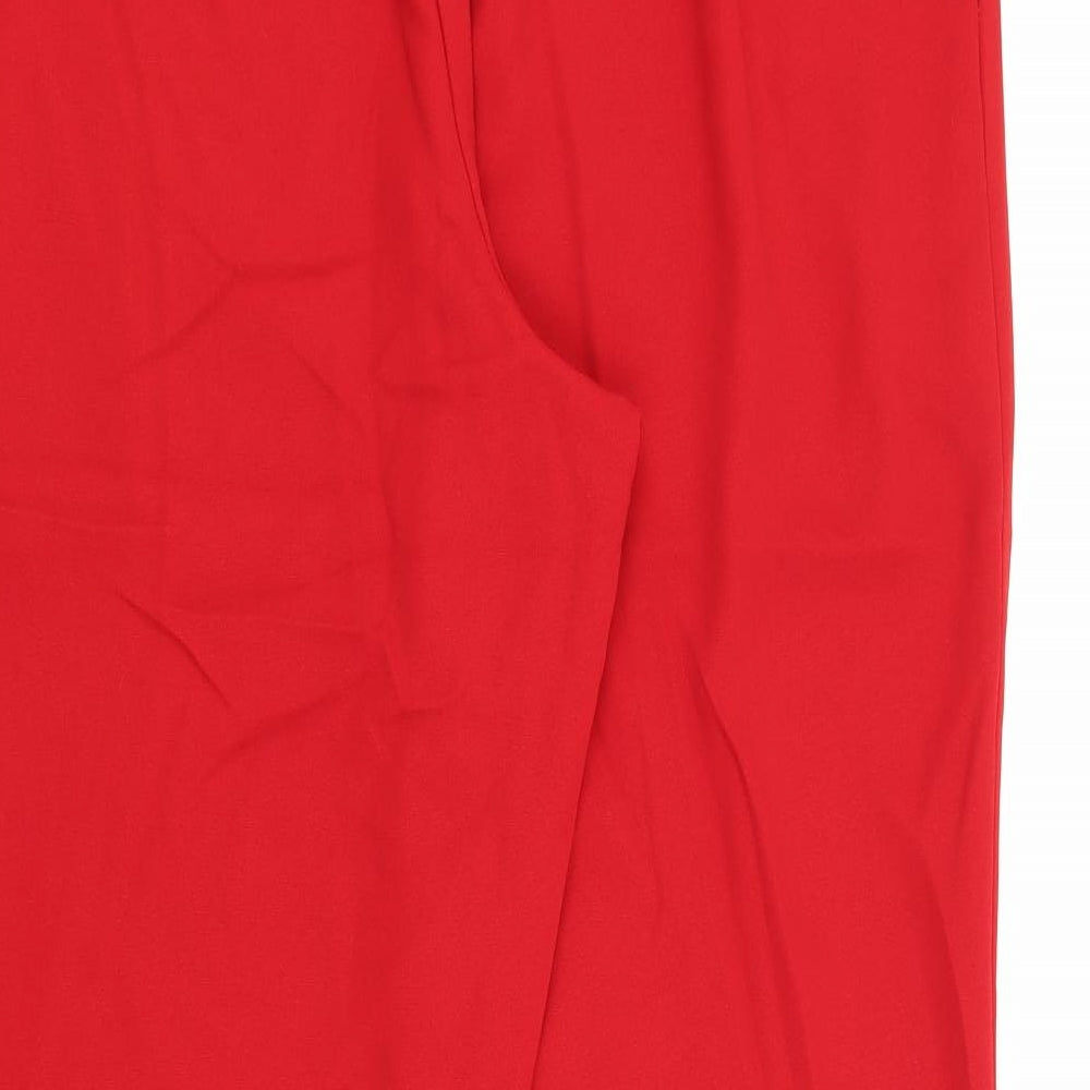 Maggie Sweet Womens Red  Polyester Trousers  Size 2XL L29 in Regular