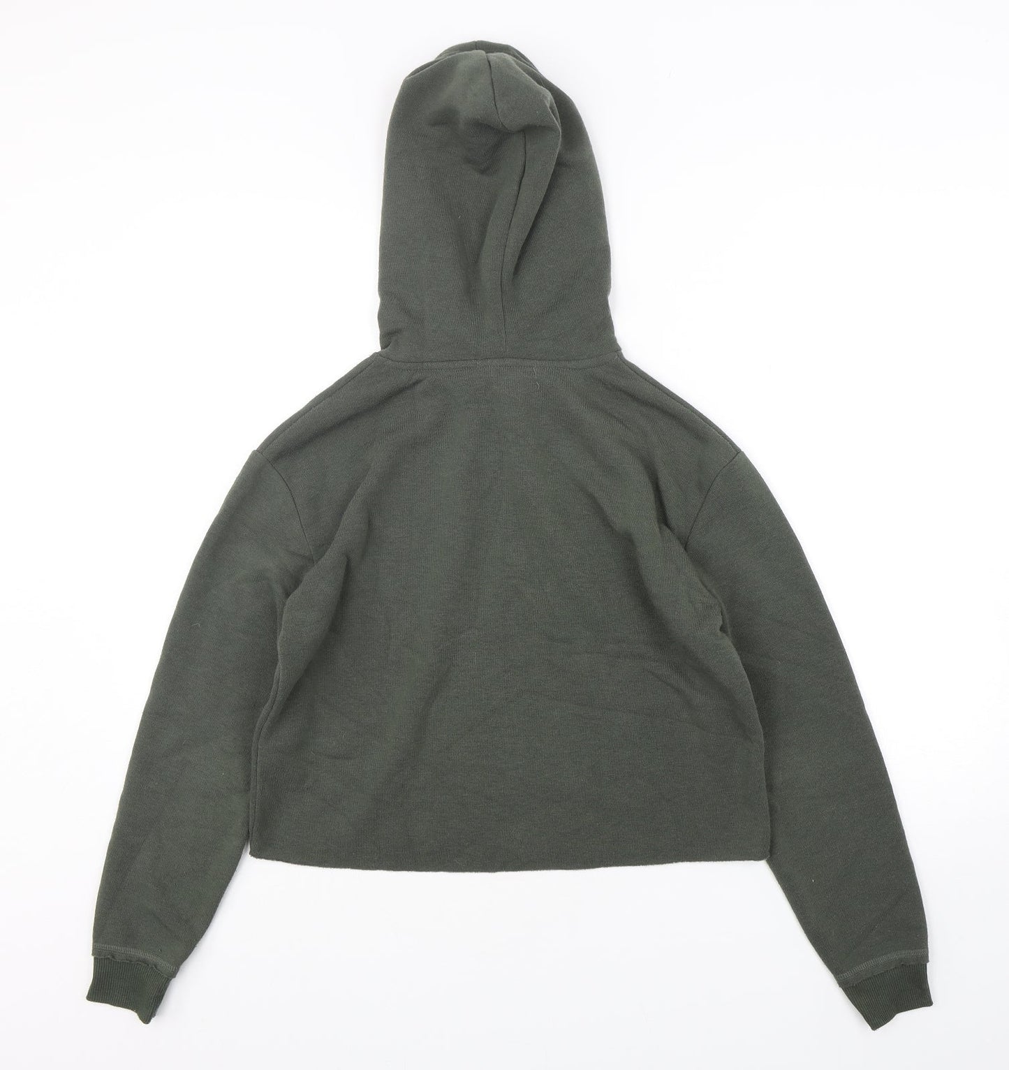 Primark Womens Green  Polyester Pullover Hoodie Size 6   - Cropped