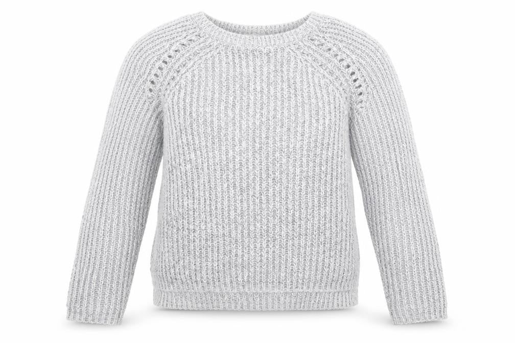 H&M Girls Grey Round Neck  Acrylic Pullover Jumper Size 11-12 Years