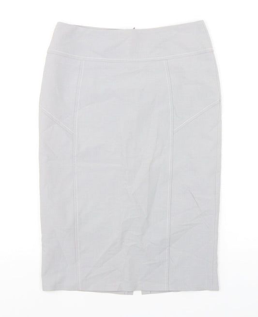 Szoszy Womens Grey  Viscose Straight & Pencil Skirt Size 8