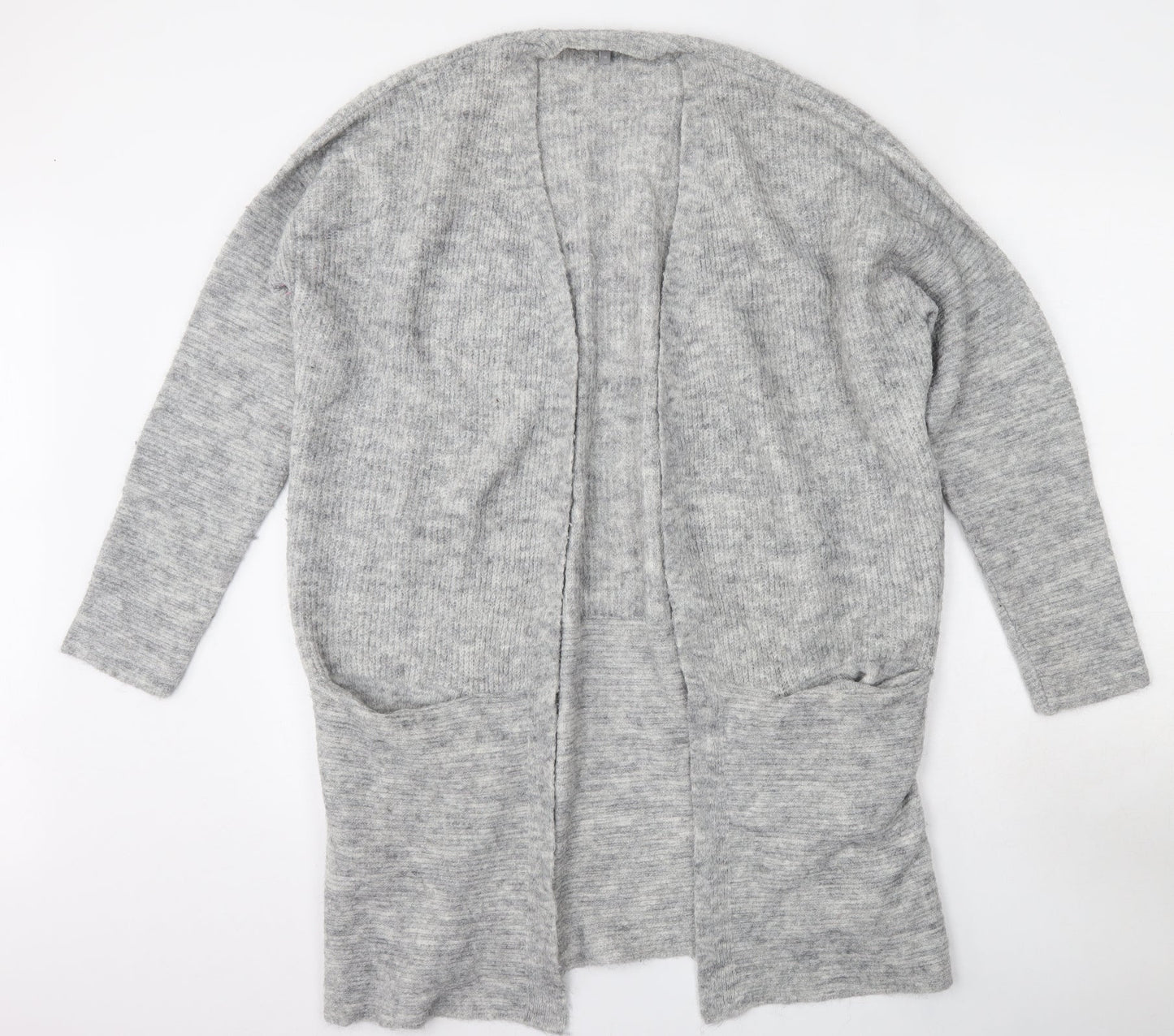 NEXT Womens Grey Round Neck  Acrylic Cardigan Jumper Size 12