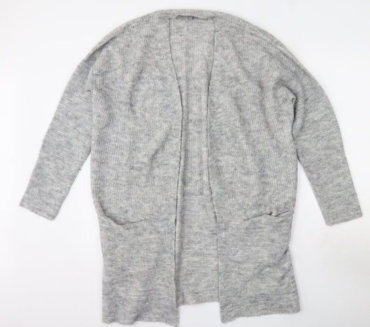 NEXT Womens Grey Round Neck  Acrylic Cardigan Jumper Size 12