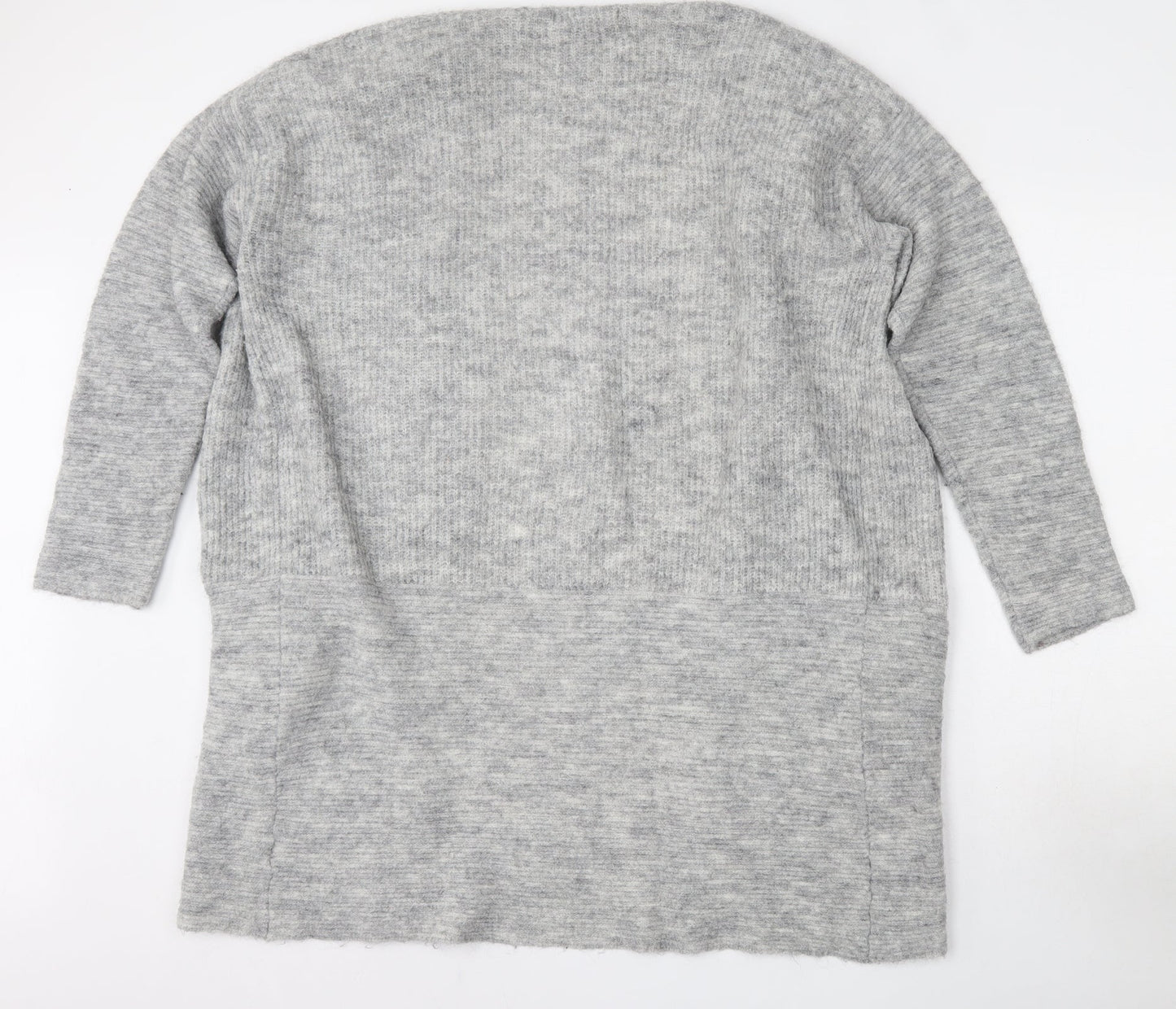 NEXT Womens Grey Round Neck  Acrylic Cardigan Jumper Size 12
