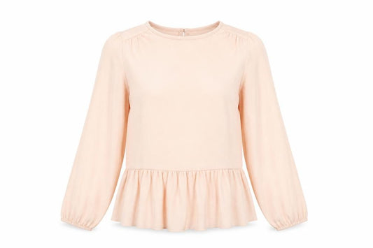 F&F Womens Pink  Polyester Basic Blouse Size 10 Crew Neck