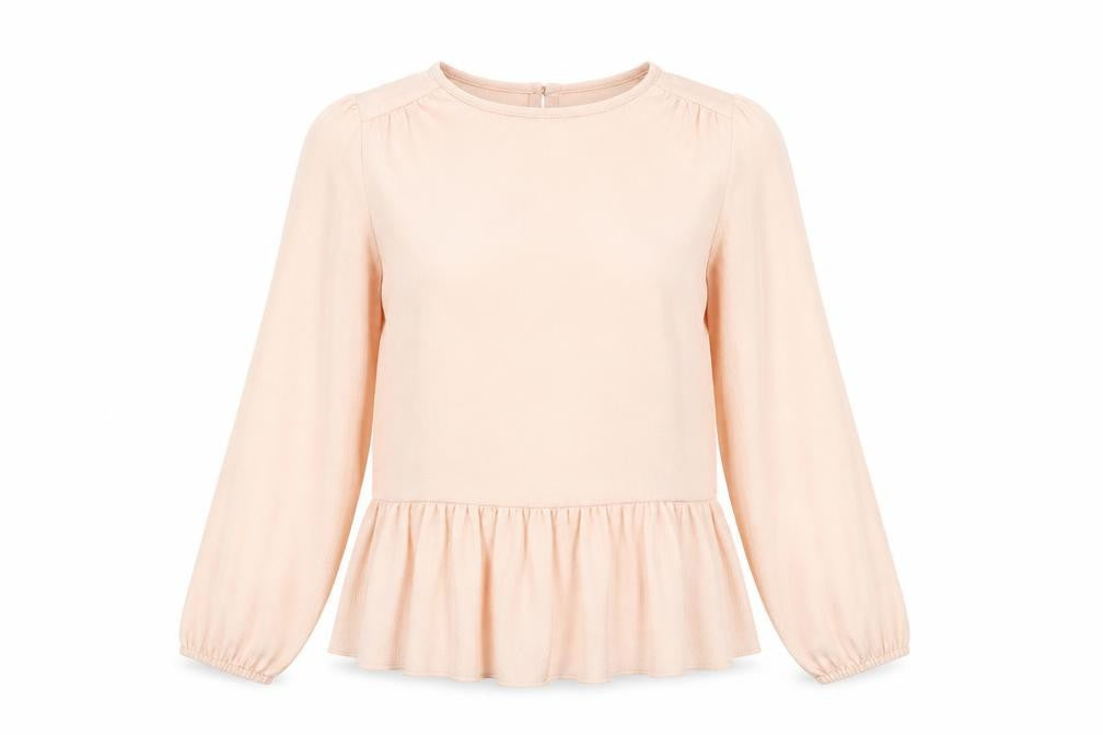 F&F Womens Pink  Polyester Basic Blouse Size 10 Crew Neck