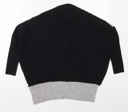 River Island Womens Black Mock Neck  Viscose Pullover Jumper Size XS   - Beige