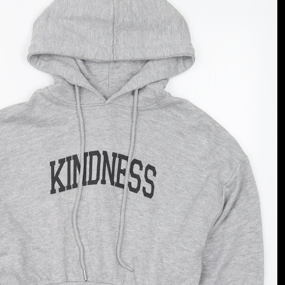 Pink Vanilla Womens Grey  Cotton Pullover Hoodie Size S  Pullover - Kindness