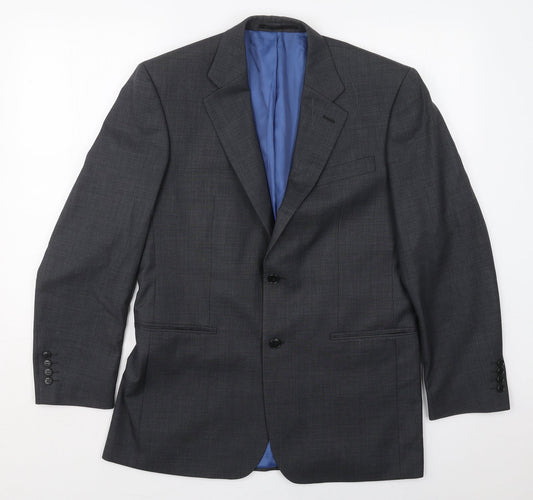 John Lewis Mens Grey  Wool Jacket Suit Jacket Size 38