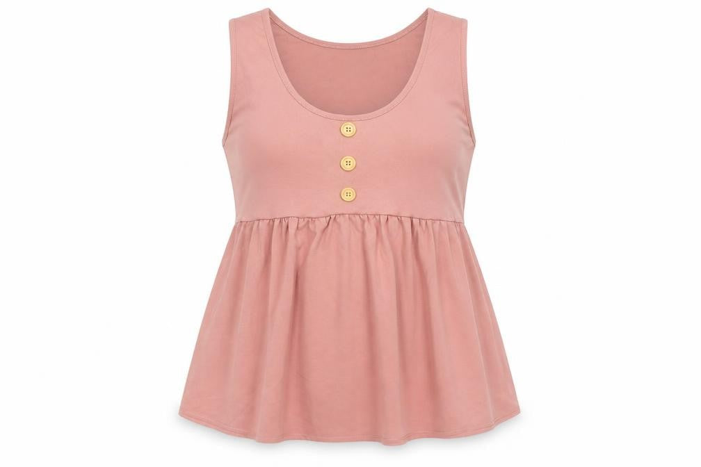 SheIn Womens Pink  Polyester Basic Tank Size XL Scoop Neck